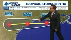 Tracking Bertha | 10 p.m. Wednesday update on tropical storm