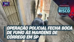 Police operation shuts down drug den on stream bank in São Paulo