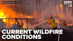 Spokane-area fires hold steady as crews face second day of red flag conditions