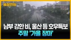 남부 강한 비, 울산 등 호우특보...주말 '가을 장마' [세상만사] #날씨 #가을장마 #강한비 #호우특보