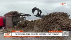 Trujillo: Tráiler cargado de caña volcó tras colisión en la vía de Evitamiento