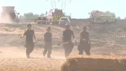 150 firefighters battle 50-acre brush fire amid triple-digit temperatures