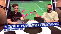#NRL Plays of the Week: Josh Reynolds breaks down the improvising Raiders and Dearden's try-saver