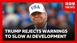Donald Trump dismisses AI warnings saying his goal is beating China
