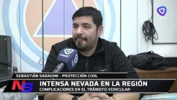 Traffic complications following heavy snowfall in Bariloche