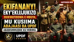 Ekifananyi eky’ekijjukizo ekikwatiddwa e Mbuya, mu kusiima abajaasi ba UPDF abawummudde ku mirimu.