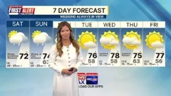 First Alert 7 Day Forecast: Saturday, October 24, 2026