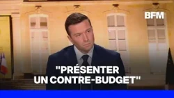 Jordan Bardella, président du RN, annonce présenter un contre-budget dans quelques jours