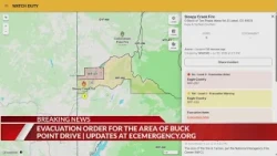 Evacuation ordered for wildfire in area of Buck Point Drive