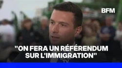 Jordan Bardella souhaite un référendum sur l'immigration, en cas de victoire du RN en 2027
