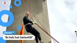 Rotterdam Mayor abseils down the Euromast: 'It was pretty scary!'