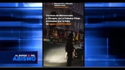 Vecinos de Monserrate y Obrapía en La Habana Vieja protestan por falta de agua y electricidad.