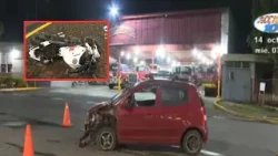 Vehicle and motorcycle collision leaves two people seriously injured in Managua