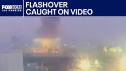 Massive electrical blast seen on tracks of LAX People Mover
