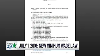 This Day in Oregon History - July 1, 2016: New minimum wage law