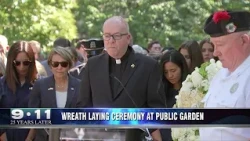 9-11 Wreath Laying Ceremony at Boston Public Garden