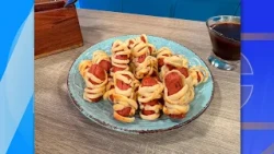 Homemade Mummy Panchos with Cheese Dough and BBQ
