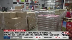 GIANT and Mars donate truckload of snacks, breakfast foods to local food bank