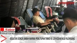 Blood Donation Drive Highlights the Closing of TMMD 129th Edition by Kodim 0418 Palembang