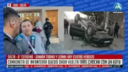 El relato del conductor del auto que chocó con el móvil policial