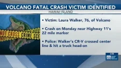 Woman identified in deadly head-on crash on Highway 11 in Volcano