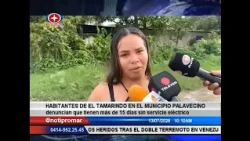 Residents of El Tamarindo in Palavecino Municipality report over 15 days without electricity