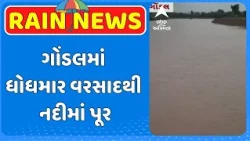 Rajkot Rain | રાજકોના ગોંડલમાં ધોધમાર વરસાદથી નદીમાં પૂર