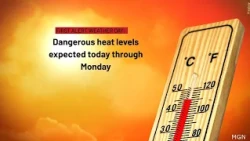 Dangerous heat levels expected today through Monday