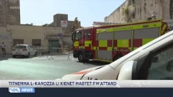 Car involved in accident in Attard is removed