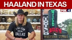 Norway's Erling Haaland visits Dallas Western store