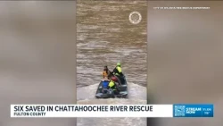 6 people rescued after being stranded on Chattahoochee River in Atlanta