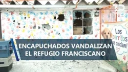 The caretaker was threatened! Hooded individuals vandalize the Franciscan Shelter in Cuajimalpa