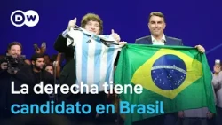 Flávio Bolsonaro launches his presidential candidacy alongside Milei.