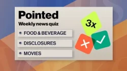 Pointed News Quiz | Food & Beverage, Disclosures, Movies