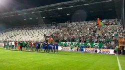 BURSASPORLU TARAFTARLARDAN MAÇ SEVİNCİ