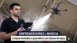 Two entrepreneurs from Murcia clean facades with drones: here is how they do it 🚁💧