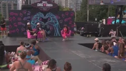 Simone Biles helps kick off day two of Faces of Fitness in Chicago