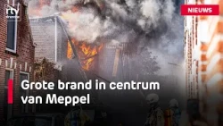Major fire breaks out at butcher shop in Meppel
