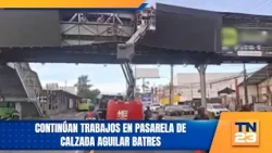 Continúan trabajos en pasarela de Calzada Aguilar Batres