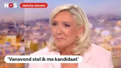 Le Pen: 'I am a candidate for the presidential election'