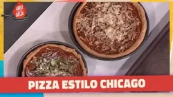 Chicago-style pizza, chocolate soufflé, and strawberries with ice cream - Ariel in his element 6/26