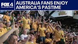 Australian fans attend Texas Rangers game