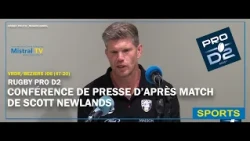 Conférence de Presse de Scott Newlands - VRDR BEZIERS - 09/10/2026