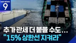 Overproduction Tariffs Remain... 15% Total is South Korea's Limit [9 O'Clock News] / KBS 07.24.2026