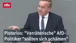 AfD politicians are "ready to hand us over to Putin," says the Defense Minister | ntv
