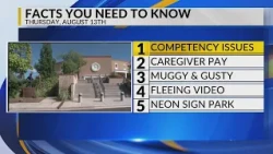KRQE Newsfeed: Competency issues, Caregiver pay, Muggy and gusty, Fleeing video, Neon sign park