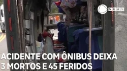 Tour bus accident leaves 3 dead and 45 injured in Espírito Santo