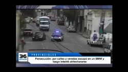 Persecución: por calles y veredas escapó en un BMW y luego intentó atrincherarse