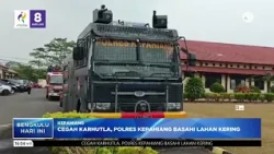 TO PREVENT WILDFIRES, KEPAHIANG POLICE DRENCH DRY LAND