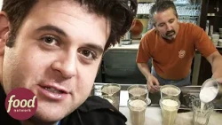 Adam Richman Attempts To Drink 15 Glasses Of Milkshake In 30 Minutes | Man V Food With Adam Richman